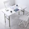 折りたたみテーブル 折りたたみデスク ミーティングテーブル 樹脂天板 屋外 軽量 幅122cm×奥行61cm×高さ74cm