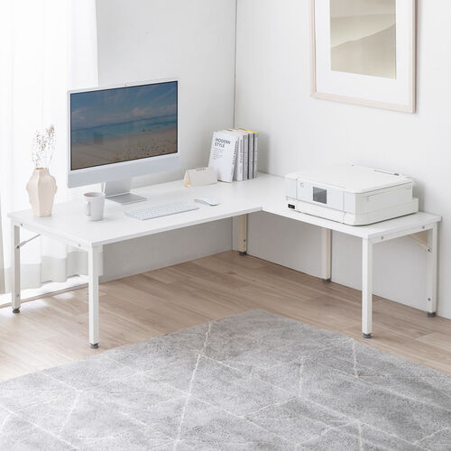 L字デスク L字型ローデスク パソコンデスク 木製 座デスク