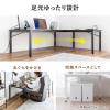 L字デスク L字型ローデスク パソコンデスク 木製 座デスク コーナーデスク 高さ可変5段階 幅120cm ブラック