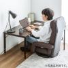 L字デスク L字型ローデスク パソコンデスク 木製 座デスク コーナーデスク 高さ可変5段階 幅120cm ブラック