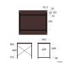 【アウトレット】シンプルデスク ワークデスク モニターアーム対応 幅70cm 奥行60cm ブラック