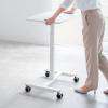 スタンディングデスク コンパクト ガス圧昇降 幅62cm 奥行43cm 高さ76～110cm キャスター付き 腰痛軽減 座りすぎ防止 ホワイト
