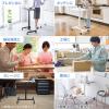 スタンディングデスク コンパクト ガス圧昇降 幅62cm 奥行43cm 高さ76～110cm キャスター付き 腰痛軽減 座りすぎ防止 ブラック