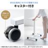 スタンディングデスク コンパクト ガス圧昇降 幅62cm 奥行43cm 高さ76～110cm キャスター付き 腰痛軽減 座りすぎ防止 ブラック