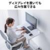 スタンディングデスク 上下昇降デスク ガス圧昇降 電源不要 昇降幅40cm 幅75cm 奥行50cm 腰痛軽減 ホワイト