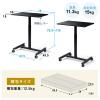 スタンディングデスク 上下昇降デスク ガス圧昇降 電源不要 昇降幅40cm 幅75cm 奥行50cm 腰痛軽減 ホワイト