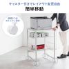 プリンタ台 シュレッダー収納ラック プリンタラック マルチラック オープンラック キャスター付 棚付 幅60cm×奥行60cm×高さ90cm
