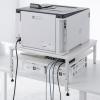 プリンタ台 卓上 レーザープリンター設置 クランプ固定 オフィス コンパクト2段 耐荷重50kg 52×52cm ホワイト