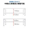 プリンタ台 卓上 レーザープリンター設置 クランプ固定 オフィス コンパクト2段 耐荷重50kg 60×60cm ホワイト