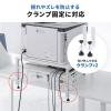 プリンタ台 卓上 レーザープリンター設置 クランプ固定 オフィス コンパクト2段 耐荷重50kg 60×60cm ホワイト