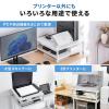 プリンタ台 卓上 レーザープリンター設置 クランプ固定 オフィス コンパクト2段 耐荷重50kg 60×60cm ホワイト