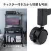 パソコンラック パソコンデスク [幅75] キーボードスライダー 木目調 ブラウン 有孔ボード コンパクト 収納棚付 棚組み替え キャスター付 サブテーブル付 ブラウン