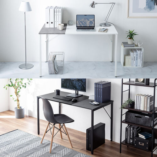 パソコンデスク デザインデスク ワークデスク 作業台 大理石調 幅120cm