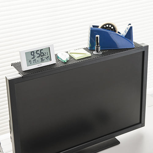 テレビ・ディスプレイ上部用収納台(モニター用小物置・収納