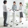 【アウトレット】スタンディングデスク(ガス圧昇降式・横幅60cm・奥行45cm・昇降幅36.5cm・座りすぎ防止・ノートパソコン台・キャスター付き)