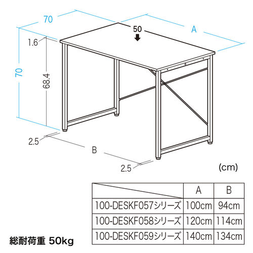 シンプルデザインデスク 120x70cm シンプルデスク（ワークデスク・平机・幅120cm・奥行70cm