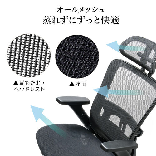 組立簡単】メッシュチェア シンクロロッキング ロッキング固定