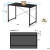 【アウトレット】シンプルデスク パソコンデスク ワークデスク 平机 モニタアーム対応 幅100cm 奥行60cm ブラック