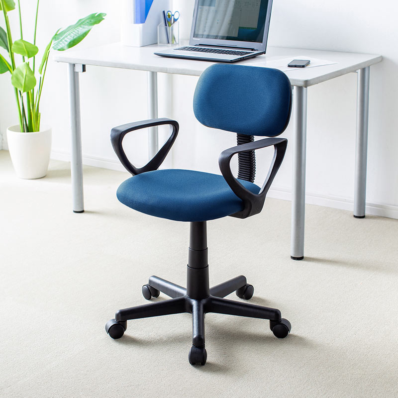 ロール デスクチェア　ブルー Amazon.co.jp: サカベ デスクチェア ファブリック 座面高37～47cm 無