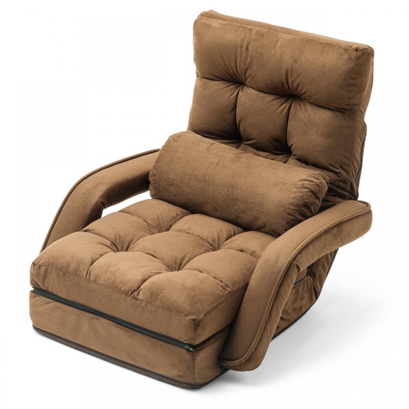 座椅子　リクライニング　リクライニングチェア　多機能　ブラウン　茶色 新品 座椅子 リクライニング リクライニングチェア 多機能