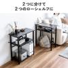 【アウトレット】シェルフ 収納棚 オープンラック シェルフラック 上下分割 シンプルデスク フック付き 幅60cm 奥行き30cm ブラック