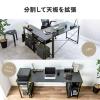 【アウトレット】シェルフ 収納棚 オープンラック シェルフラック 上下分割 シンプルデスク フック付き 幅60cm 奥行き30cm ブラック
