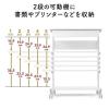 【アウトレット】パソコンデスク 幅55cm 省スペース 収納棚 勉強机 ゴムキャスター 収納ラック