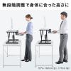 【アウトレット】スタンディングデスク リフトアップデスク 卓上 ガス圧昇降 幅80cm モニターアーム取付対応 高さ調整11.5～51cm キーボード台 作業台