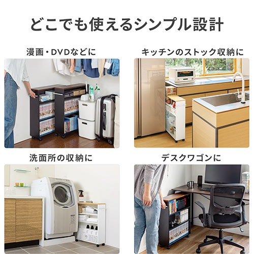 YK-FCD073BK レビュー・口コミ / すきま収納ラック 本棚 薄型