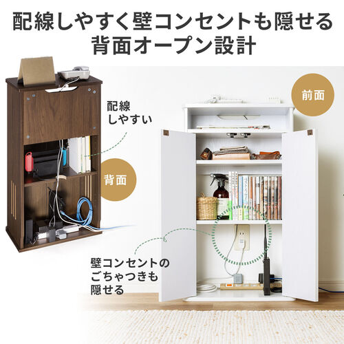 ルーター収納ボックス・目隠しボックス モデム収納 ラック