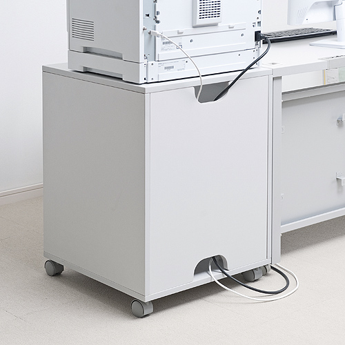 プリンター台（横幅52cm・奥行52cm・高さ70cm・耐荷重70kg） YK-LPS005