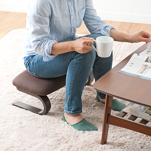 キト ザガク zagaku 座椅子正座胡座 コンパクト グリーン緑