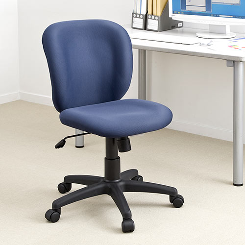 デスクチェア・イス(オフィスチェア・低反発ウレタン・ブルー)【大物 デスクチェア・イス(オフィスチェア・低反発ウレタン・ブルー)【大物