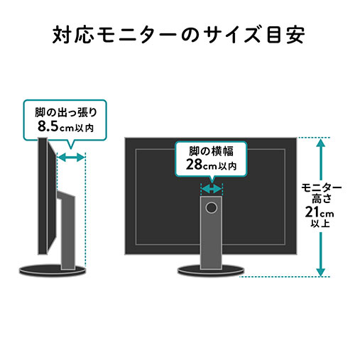 パソコンデスク通販のデスク市場 ディスプレイ裏収納ラック テレビ裏収納 ラック 棚 配線 ルーター ちょい置き 幅100cm 2段 22インチ以上のモニター向け