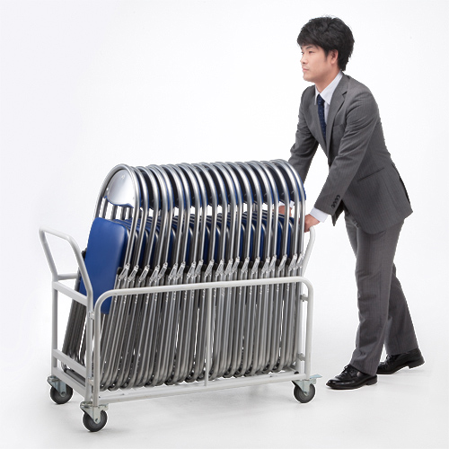 組立簡単】パイプ椅子用台車(YK-SNC037用・縦置き20台・横置き10
