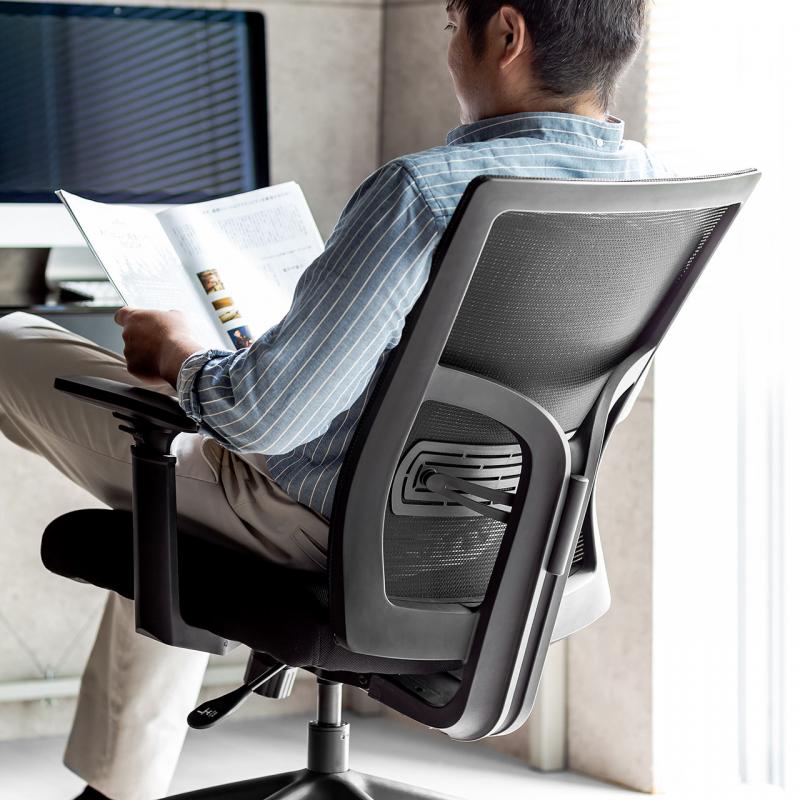 高耐荷重メッシュチェア(耐荷重130kg・ランバーサポート