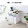 【アウトレット】デスク キャスター付き モニターアーム対応 幅90cm 奥行50cm 木目