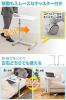 【アウトレット】ベットサイドデスク(プレゼンデスク・ノートパソコンスタンド・高さ700～840mm・ガス圧昇降調整・ホワイト)
