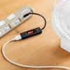 【節電】USBタイマーケーブル Type-A USB2.0 電流測定 充電 データ転送 3A対応 ブラック