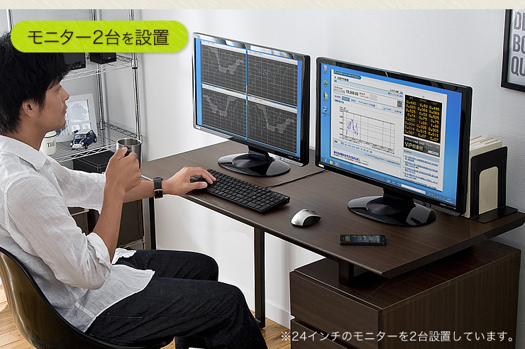 モニター2台を設置