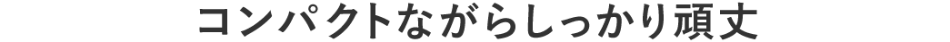 コンパクトながらしっかり頑丈
