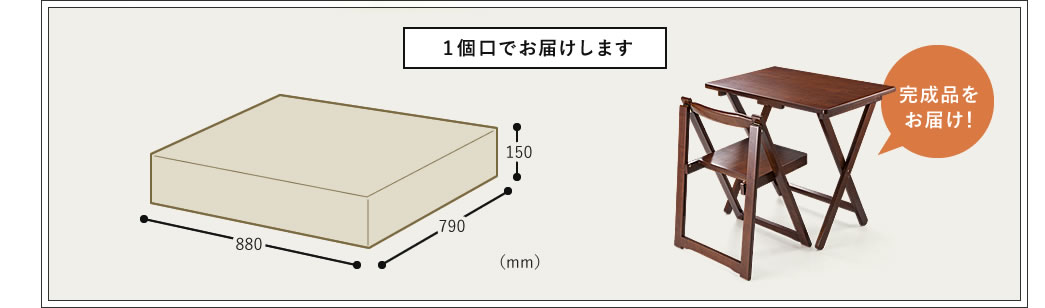 1個口でお届けします